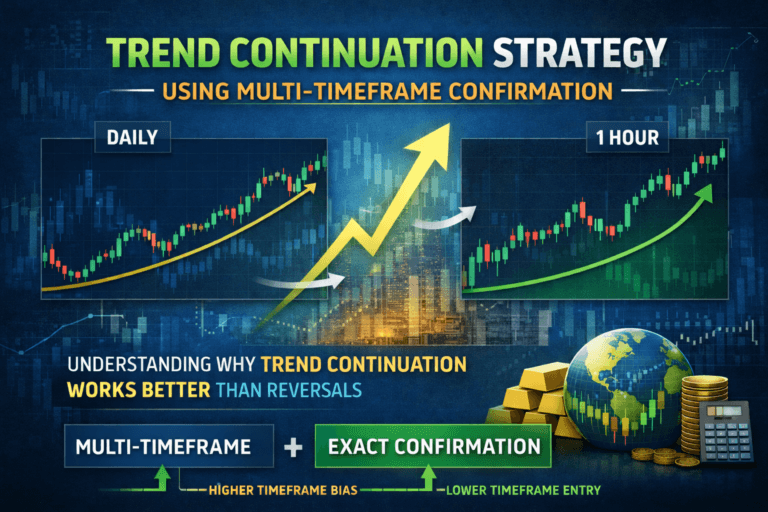 Trend Continuation Strategy Using Multi-Timeframe Confirmation